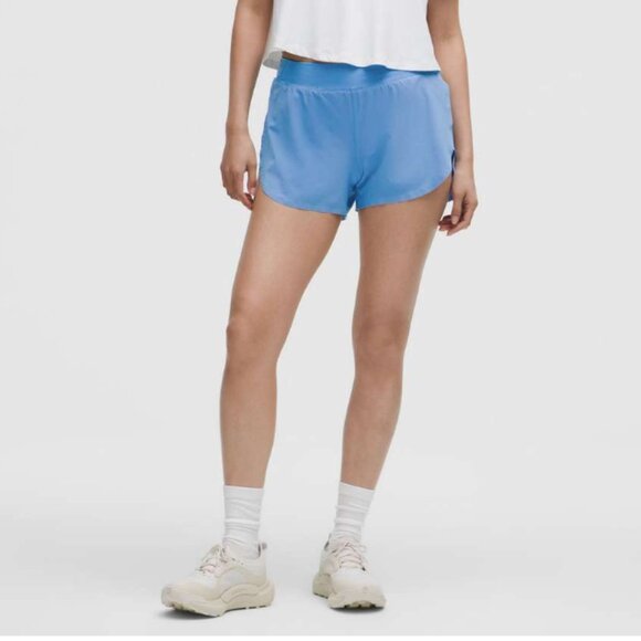 Lululemon Fast and Free High-Rise Classic-Fit Split Short 3" Pool Party - Picture 3 of 9